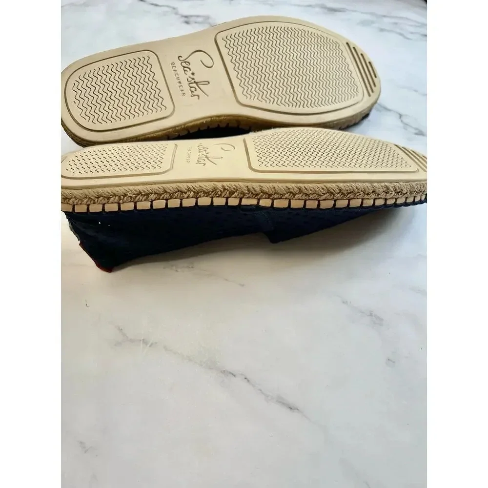 Sea Star Shoe Women Size 6 Espadrilles Cap Toe Mesh Casual Slip On Resort Cruise - Picture 8 of 10